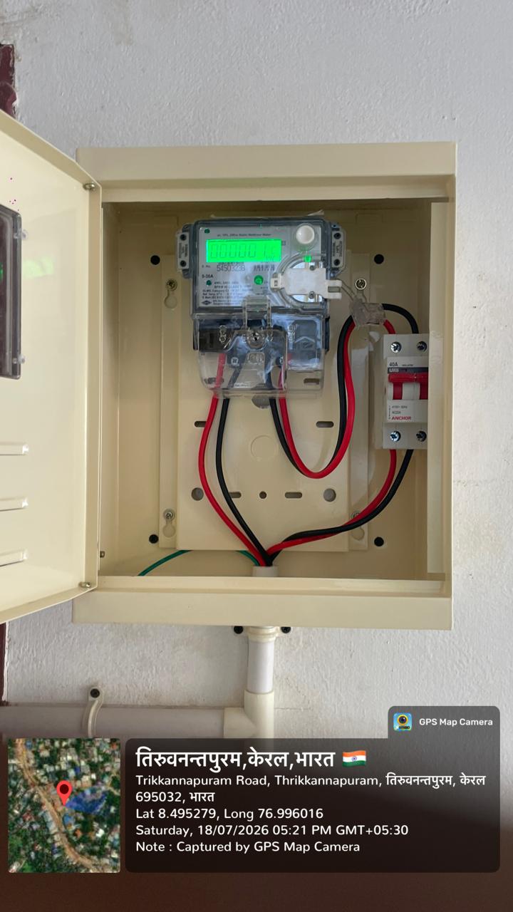 Net meter & MCB at Thirikkannapuram · Jul 2026
