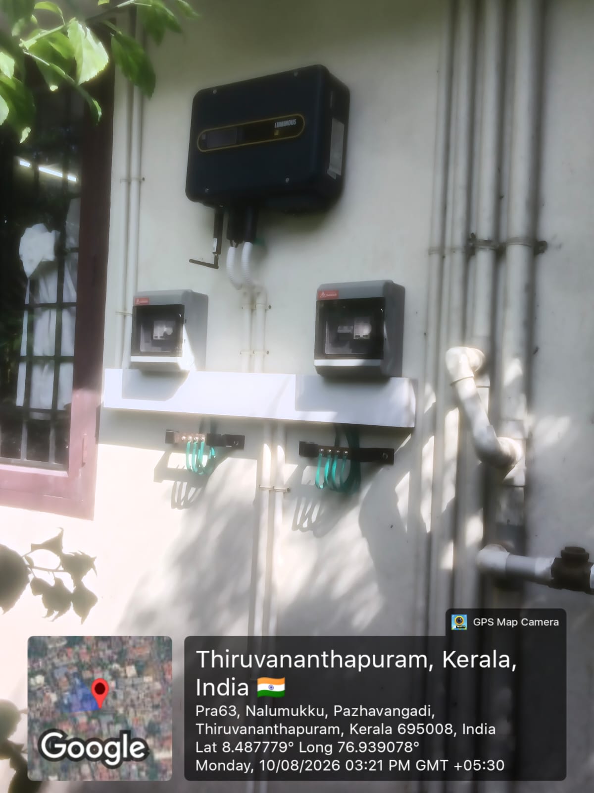 Outdoor inverter room at Nalumukku, Pazhavangadi · Aug 2026